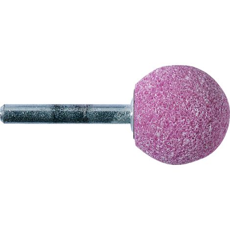 Molette a sfera vetrificate rosa al corindone D.10 gambo 6 - Rosver 25 pz