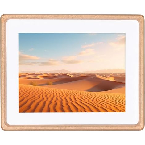 Cadre photo 20x25 cm, à poser ou à fixer au mur, pour photo 20 x 25 cm et avec passe-partout pour photo 15 x 20 cm, en hêtre naturel. (1/5)