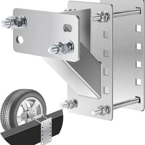 Elle – Porte-pneu de secours pour remorque – Support triangulaire soudé – Résistance 180 lbs – Installation rapide sans perçage