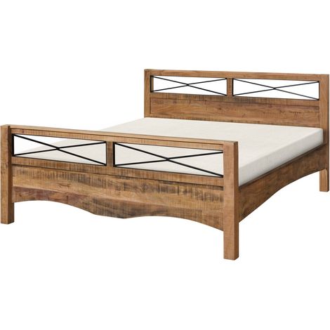 Bett Akazie 200x200x100 natur versiegelt NATURE OF SPIRIT 348