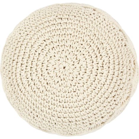 Pouf fait à la main en macramé 45 x 30 cm Coton CFW381536 (1/3)