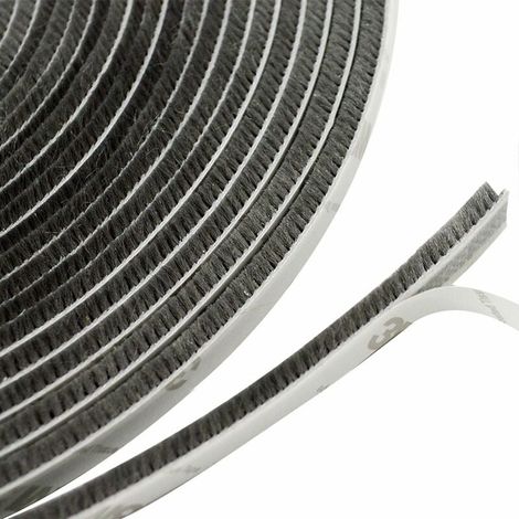 Bande d'étanchéité autocollante pour fenêtres et portes x de brosse à poussière Joint p 10M 9mm Gris (1/5)