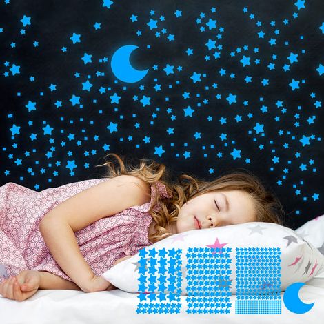Étoiles Phosphorescentes Lumineux, 455 Autocollants Fluorescent, Stickers Phosphorescents de Plafond Muraux Décoration (1/5)
