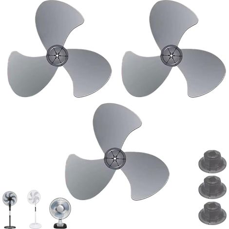 40 cm Ventilatorflügel, 3er-Set Universalflügel mit Mutternabdeckungen, abnehmbare Ventilator-Ersatzteile, Reparaturset (1/5)