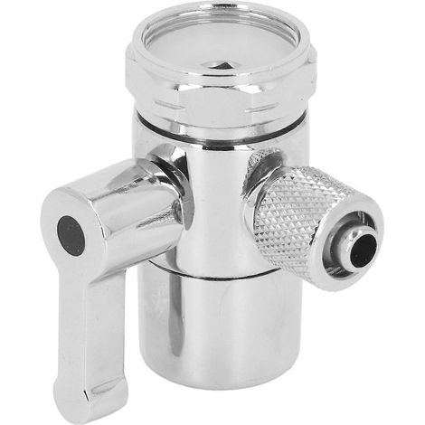Robinet inverseur DSH 3/8 po, filetage femelle M22, en laiton épais, pour évier de salle de bain ou cuisine. (1/5)
