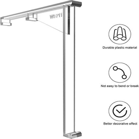 Lot de 10 stores verticaux de 8,8 cm (3,46 pouces) avec cache-œillet en plastique transparent à angle droit. (1/4)