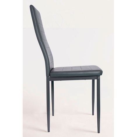 Packs Sillas Comedor - Pack 4 Sillas Lauter Polipiel - Gris oscuro