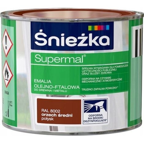 Śnieżka Supermal Öl-Phtal-Email Walnuss mittlerer Glanz 0,2 l