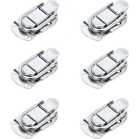 Fermeture à Levier Fermoir à Bascule Loquets Verrou 6 pcs Loquet à Bascule en alliage d'aluminium pour Coffret, Cadeaux Boîte, Tiroir, Armoire, Trousse médical, Coffre à Outils. (1/4)