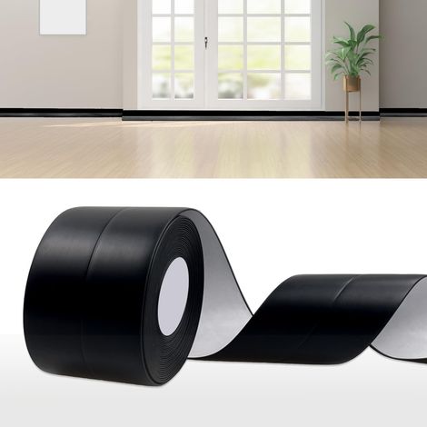 Plinthe Souple Autoadhésive 6m Noir Plinthe PVC Adhesive 35x35mm (1/5)