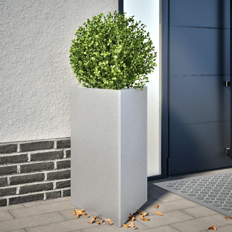 Jardinière triangulaire-Pot de fleur 50x43x75 cm acier galvanisé (1/5)
