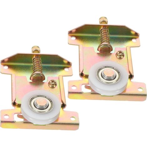 Lot de 2 poulies pour porte coulissante de placard roulette