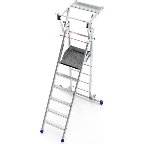 Profi Stehleiter 6 Stufen - Maximale Arbeitshöhe 3.50m - PIRL6RM (1/4)