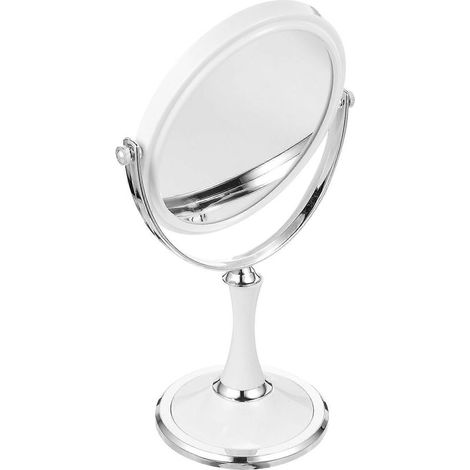 Miroir de maquillage grossissant, miroir cosmétique double face, miroir de table, miroir rotatif (1/5)
