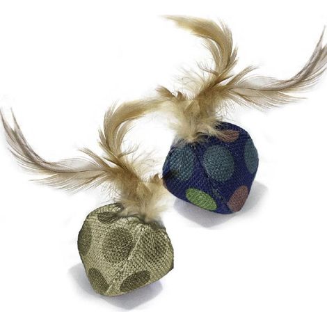 Set 60 pezzi Refill Gatto Palla Piumacon Catnip 7 cm.