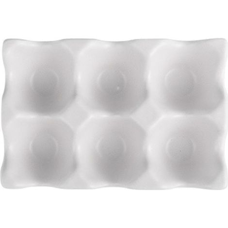 Accessoires de cuisine : Plateau à œufs, Porte-œufs, Vaisselle en céramique, Plateau à œufs blanc (1/5)