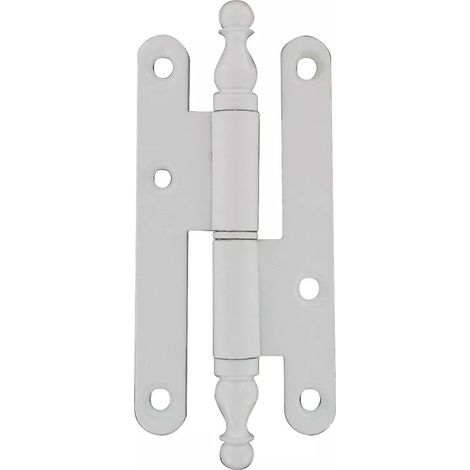 Paumelle à vase style N°16 bouts ronds Bouvet - Epoxy blanc - 110 x 55 - Droite - 14