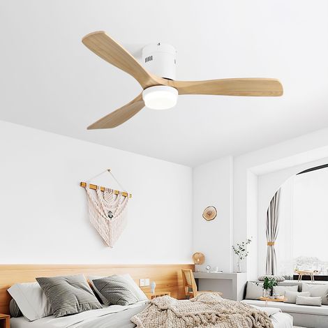 Ventilateur de plafond de 132 cm avec lumière, ventilateur de plafond avec lampe et télécommande, 6 vitesses de vent, 3 températures de couleur (1/5)