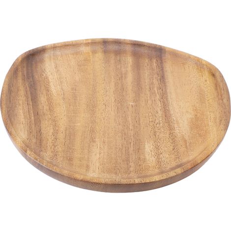 Assiette à dîner en bois de noyer de Style japonais, Unique, réutilisable, nourriture pour Dessert, collation, fruits, 20x20cm (1/5)
