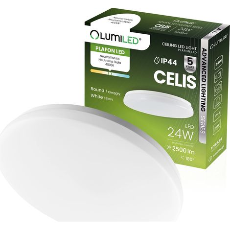Lámpara de techo LED 24W 4000K 2500lm Redonda IP44 Blanco ALS (1/5)