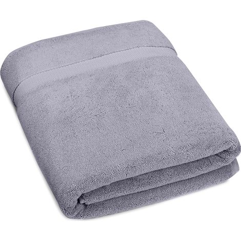 Serviette De Bain - 70 x 140 Cm - Coton 100 % - Absorbant - Séchage Rapide - Pour Salle De Bain Et Plage - Lot De 2 (1/5)