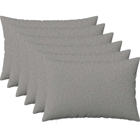 Housse de coussin 6 pc HEERLEN Gris nuage 40 x 60 cm Tissu vidaXL