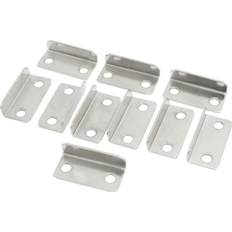 Türbeschlag/Schließblech für Baumarkt Schubladen, abgewinkelt, aus Metall, Eisenwaren silberfarben,