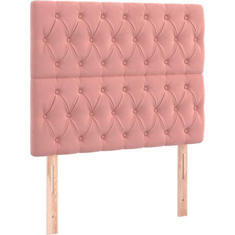 Maison Exclusive - Cabecero de cama rosa 90x7x118/128 cm Terciope (1/5)