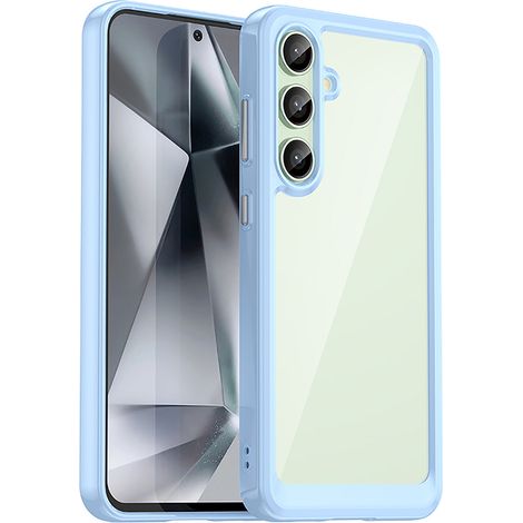 Custodia in silicone con cornice in gel per Samsung Galaxy S24 FE, modello Outer Space - blu (1/5)