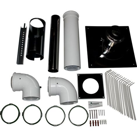 Wolf Anschluss-Set DN80/125 - C33x DN80/125 im Schacht, Abdeckung PP, 2651995 (1/2)