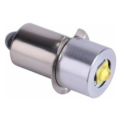 Mise à niveau de l'ampoule de lampe de poche LED, 3W 6-24V P13.5S Pièce de rechange d'ampoule de lampe de poche haute luminosité LED Lampe de travail d'urgence pour lampe de poche Torche Lumière blanc (1/4)