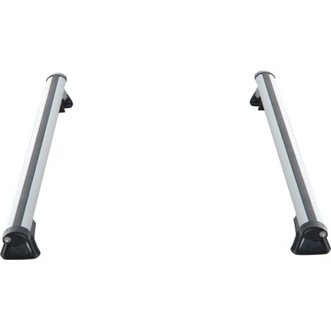 Homcom – Barres de toit en aluminium profilées – Compatibles avec rails de toit – Charge max. 50 kg – Dimensions 125x5.5x7 cm – Verrouillables à clé