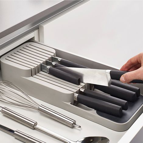 Porte-couteaux de cuisine, support pour vaisselle, étagère de rangement multifonctionnelle pour ustensiles de cuisine, organiseur de tiroirs pour la maison (1/5)