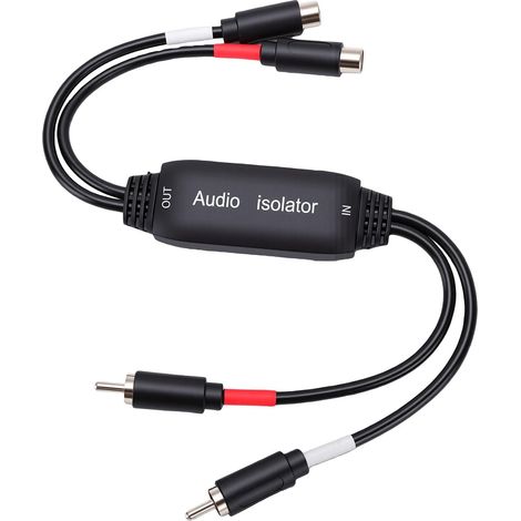 Isolateur de Bruit en Boucle de Terre avec Connecteurs Radio Corporation of America, Filtre de Bruit pour Appareils Sonores de Voiture et de Maison, éliminateur de Bourdonnement, 14,57 Pouces (1/5)