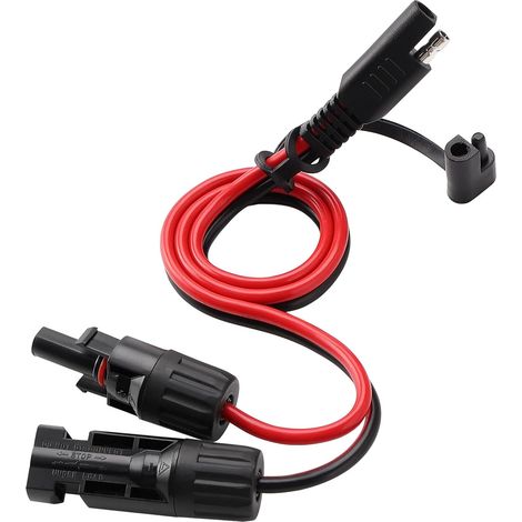 0.5m 12AWG Câble Adaptateur Panneau Solaire vers SAE, Connecteur Photovoltaïque vers Adaptateur SAE pour Camping-Car, Caravane, Chargeur de Batterie (1/5)