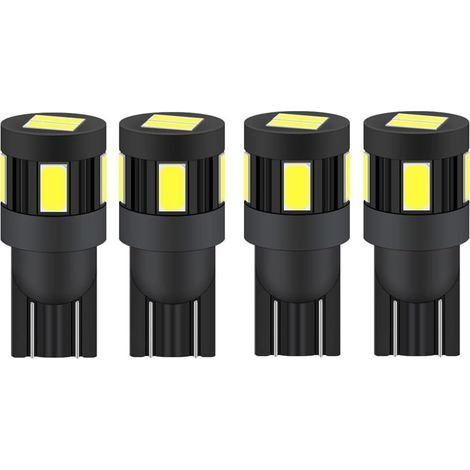 Ampoule t10 w5w led 12V 24V Blanc 6000K, Pas De Polarité Conçu pour 2825 194 168 158 (4 pcs) [Classe énergétique A+] (1/5)