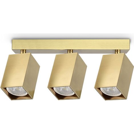 Ideal Lux DYNAMITE Barre de spots de plafond carrée en laiton 3x GU10