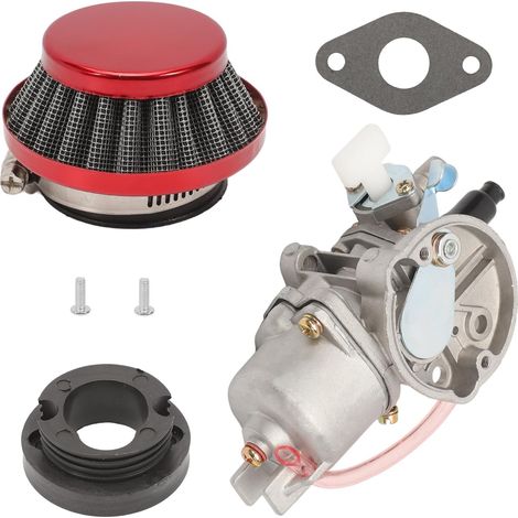 13-mm-Vergaser, 44-mm-Luft- und Kraftstofffilter für 47-cm³- und 49-cm³-Mini-Pocketbikes, Quads, Roller und ATVs, Rot (1/5)