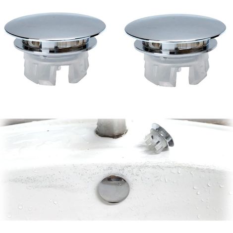Sollbry Couvercle de Trop-Plein pour Lavabo, 4 Pcs Anneau de Débordement d’Évier, Bouchon Trop Plein Lavabo, Couvercle de Trop-Plein de Trou d'Évier Rond, Pour Lavabo, Salle de Bain, CuisineAec (1/5)