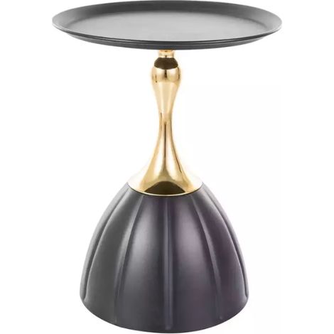 Table basse moderne style contemporain moderne en métal noir et or ORLENA