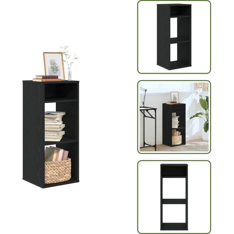 Libreria multifunzionale - vidaXL Libreria Nera 34x31x80 cm in Legno Multistrato - Libreria per collezioni