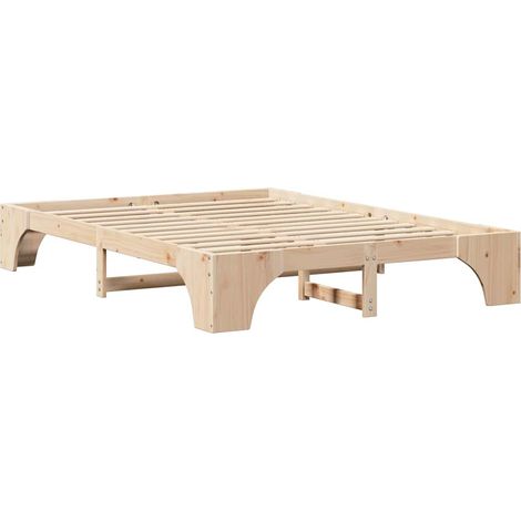 Lit double,Lit adulte,Cadre de lit Pin massif 150 x 200 cm Bois massif en pin CFW8235242 (1/5)