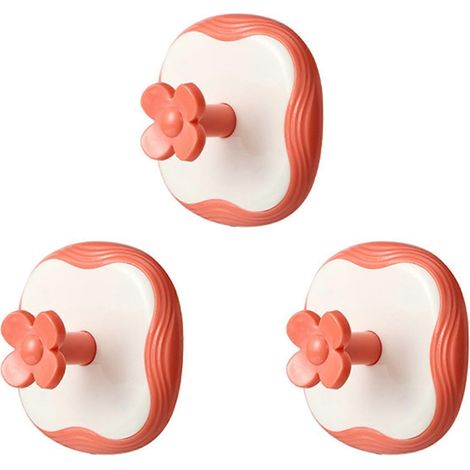 Blumenförmige Klebehaken – 3er-Pack, wasserfest – für Handtücher & Schlüssel (1/5)