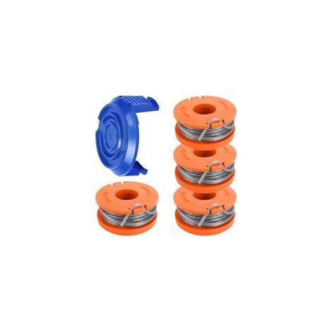 Bobine de bobine compatible avec Mac Allister MGTP18Li 1,65 mm 3 m WX150 et cache-bobine TLW-01-1 pour débroussailleuse MacAllisteTP18Li WG150, WG151 (1/5)