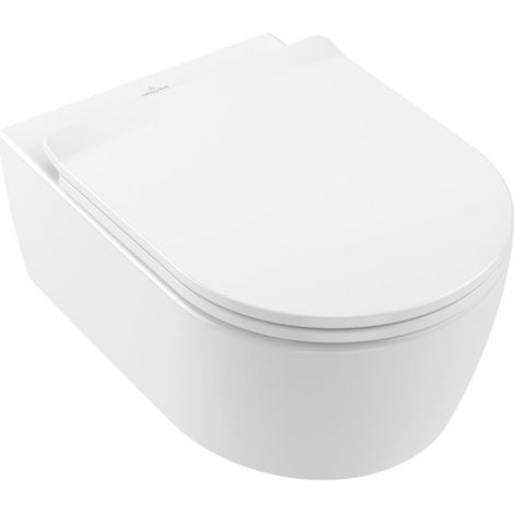villeroy boch Villeroy & Boch EASY pack WC suspendu 530 mm x 370 mm x 315 mm Blanc Alpin CeramicPlus, 4632RLR1