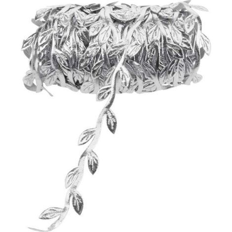 10 M Vignes Artificielle Retombantes (Argent)Plantes Artificielles Feuilles D'olivier Ruban Soie Ivy Guirlandes Feuilles Ruban pour La Maison De Soirée De Mariage Décoration (1/5)