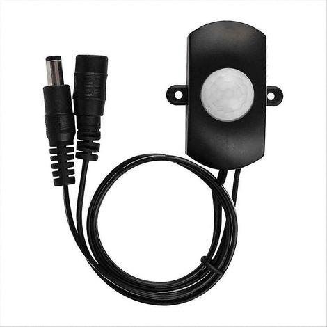 Interrupteur à détecteur de mouvement PIR 5-24 V CC 5 A avec câble coupleur CC pour ruban LED (1/5)