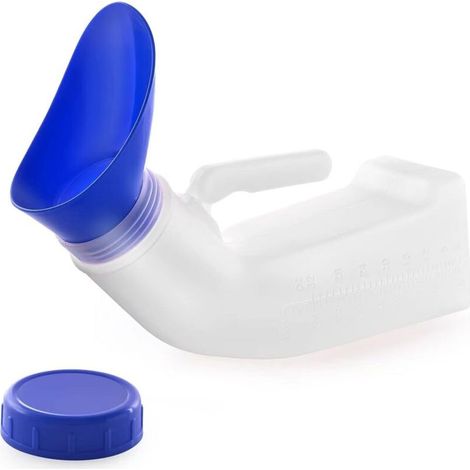 Urinoirs unisexes en plastique pour homme et femme avec bouchon à vis anti-déversement, urinoirs de toilette portables parfaits pour les voyages en voiture, en plein air (1/4)