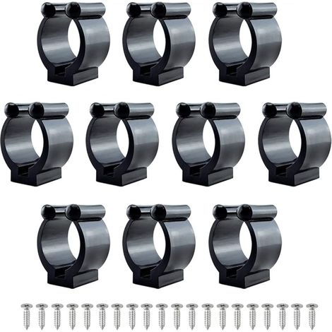 10pcs Support de Rangement de Clip de Support de Canne à Pêche, Clips de Stockage de Canne à Pêche Fixés au Mur Organisateur de Support de Pinces - 17mm (1/5)