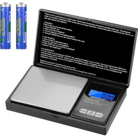 Bilancia di precisione 500 g/0,01 g, piccola mini bilancia da cucina per alimenti, bilancia in milligrammi, bilancia tascabile per gioielli, materiali medicinali, polveri, chicchi di caffè (1/4)
